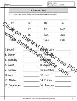 abbreviations worksheet