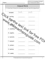 compound words worksheet