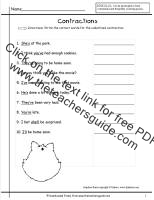 contractions worksheet