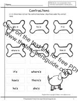 contractions worksheet