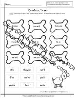 contractions worksheet