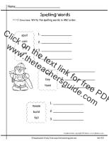 first grade wonders unit five week five printouts spelling words abc order