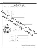 first grade wonders unit five week two printouts spelling words abc order