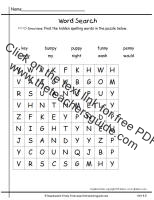 wonders first grade unit four week five printout spelling wordsearch