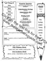 wonders first grade unit four week five printout weekly outline