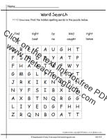 wonders first grade unit four week four printout spelling wordsearch