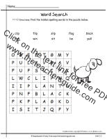 first grade wonders unit one week three spelling word search