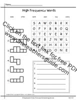 wonders first grade unit three week five high frequency words sheet