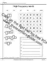 wonders first grade unit three week four high frequency words worksheet