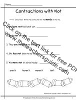 contractions worksheet