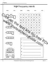 wonders first grade unit 3 week one high frequency words worksheet