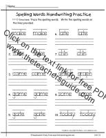 first grade wonders unit three week one spelling words handwriting