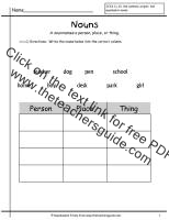 wonders 1st grade nouns worksheet