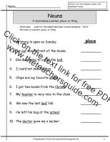 wonders 1st grade nouns worksheet