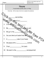 wonders 1st grade nouns worksheet