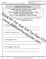 wonders first grade unit two week two plural nouns worksheet