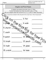 wonders first grade unit two week two plural nouns worksheet