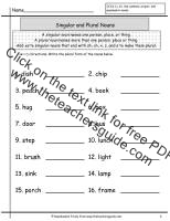 wonders first grade unit two week two plural nouns worksheet