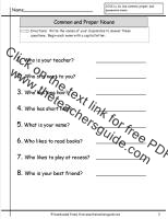 common and proper nouns worksheet