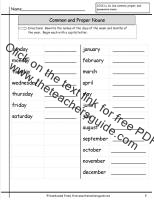 common and proper nouns worksheet