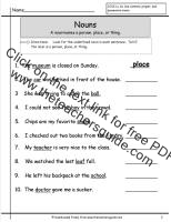 nouns worksheet