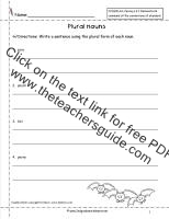 plural nouns worksheet