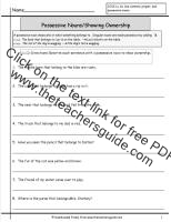 possessive nouns worksheet