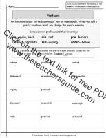 prefixes worksheet