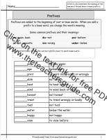 prefixes worksheet