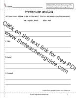 prefix worksheet