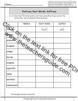 prefixes suffixes worksheet