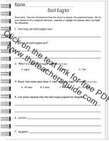 bald eagles worksheet