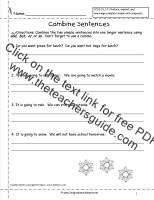 combine sentences worksheet