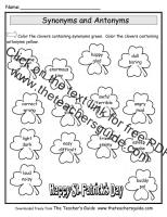 st. patrick's day worksheet