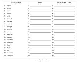 third grade wonders unit five week one spelling cover copy write