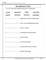 third grade wonders unit four week four vocabulary words test