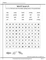 third grade mcgrawhill  wonders unit one week one  spelling wordsearch