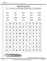 mcgraw hill wonders third grade unit one week three spelling wordsearch