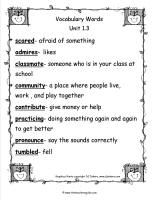 mcgraw hill wonders third grade unit one week three vocabulary words