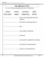 mcgrawhill wonders third grade unit three week three vocabulary test