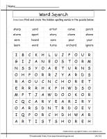 mcgrawhill wonders third grade unit three week two spelling wordsearch