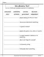 mcgraw hill wonders third grade unit two week three vocabulary test