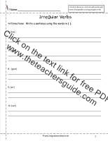 irregular verbs worksheet