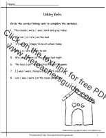 linking verbs worksheet