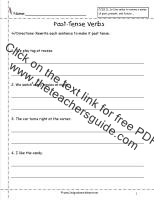 past tense verbs worksheet