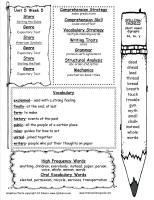 wonders second grade unit five week five printout weekly outline