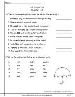 wonders unit four week five printout grammar test