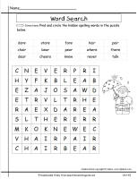 wonders unit four week five printout spelling wordsearch 