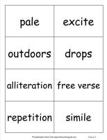 wonders unit four week five printout vocabulary cards student