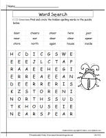 wonders unit four week four printout  spelling word search